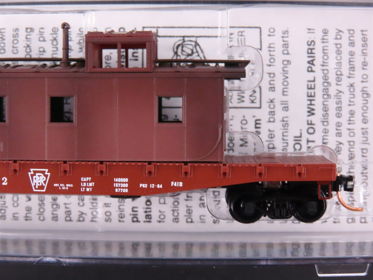 N Micro-Trains MTL 99300135 PRR 50&#39; Flat Cars w/Retired Freight Car Load 4-Pack