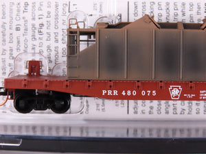 N Micro-Trains MTL 99300135 PRR 50' Flat Cars w/Retired Freight Car Load 4-Pack