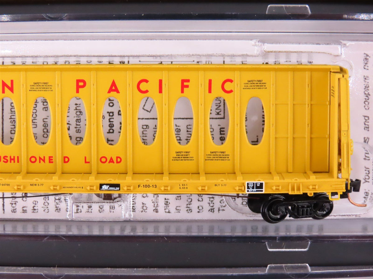 N Micro-Trains MTL 99300149 UP Union Pacific 60&#39; Centerbeam Flat Cars 4-Pack