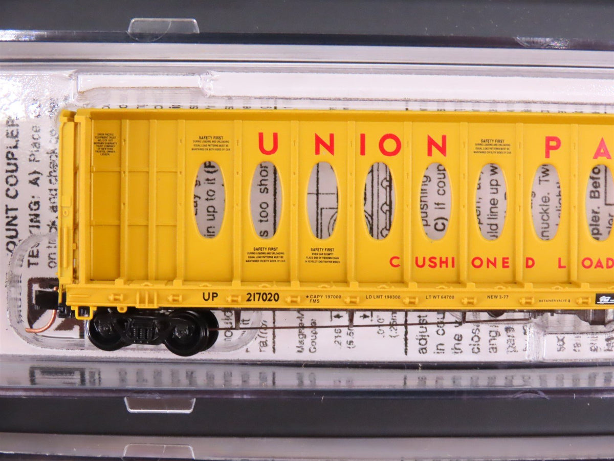 N Micro-Trains MTL 99300149 UP Union Pacific 60&#39; Centerbeam Flat Cars 4-Pack