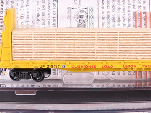 N Micro-Trains MTL 99300185 UP Union Pacific 61' Bulkhead Flat Car w/Load 4-Pack