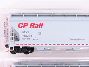 N Micro-Trains MTL 99300803 CP Rail / SOO Line 3-Bay Covered Hoppers 8-Pack