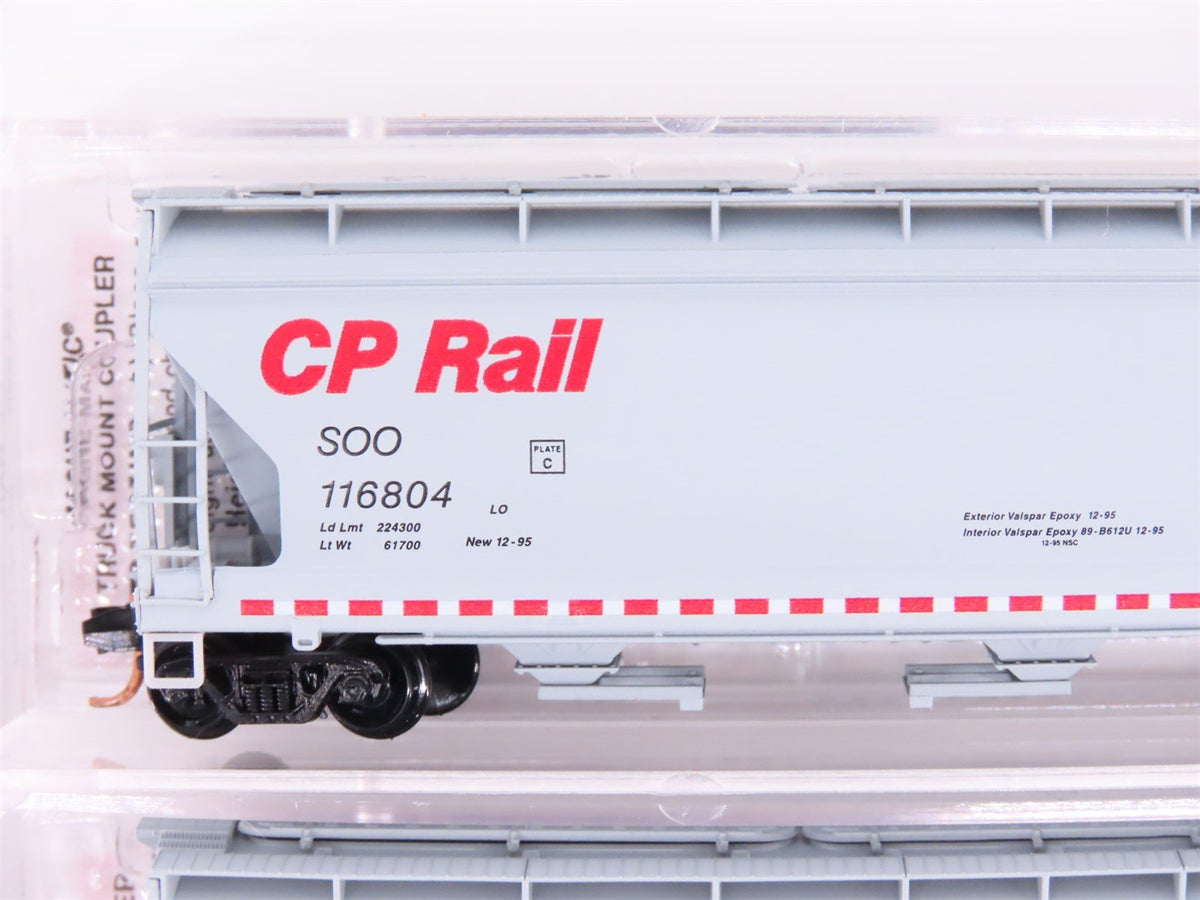 N Micro-Trains MTL 99300803 CP Rail / SOO Line 3-Bay Covered Hoppers 8-Pack