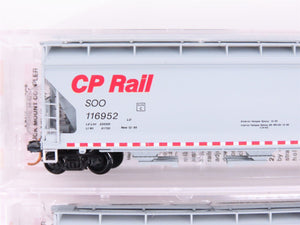 N Micro-Trains MTL 99300803 CP Rail / SOO Line 3-Bay Covered Hoppers 8-Pack