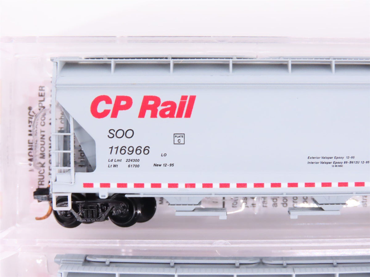 N Micro-Trains MTL 99300803 CP Rail / SOO Line 3-Bay Covered Hoppers 8-Pack