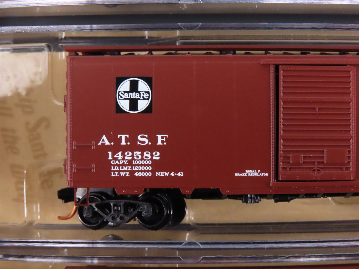 N Scale Micro-Trains MTL 99301410 ATSF Santa Fe &quot;Slogan&quot; 40&#39; Box Cars 5-Pack