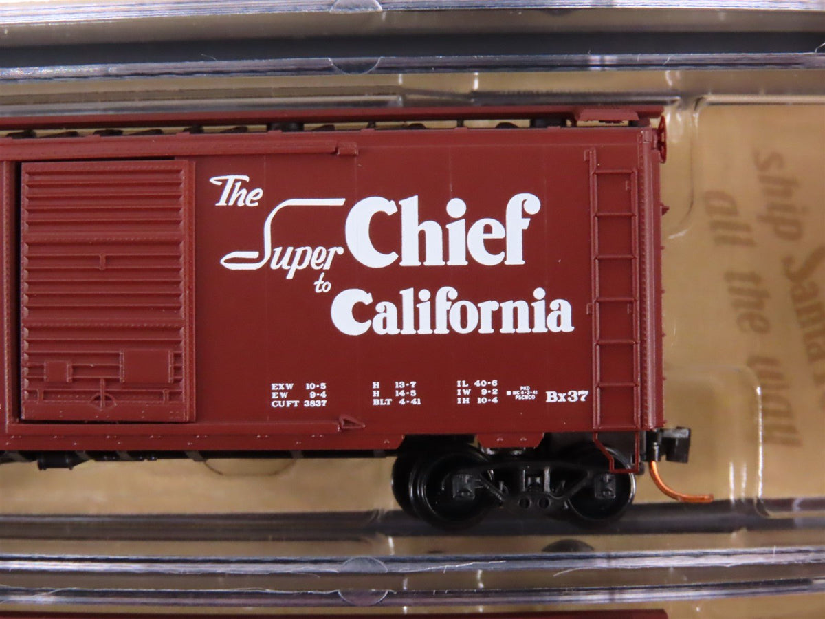 N Scale Micro-Trains MTL 99301410 ATSF Santa Fe &quot;Slogan&quot; 40&#39; Box Cars 5-Pack