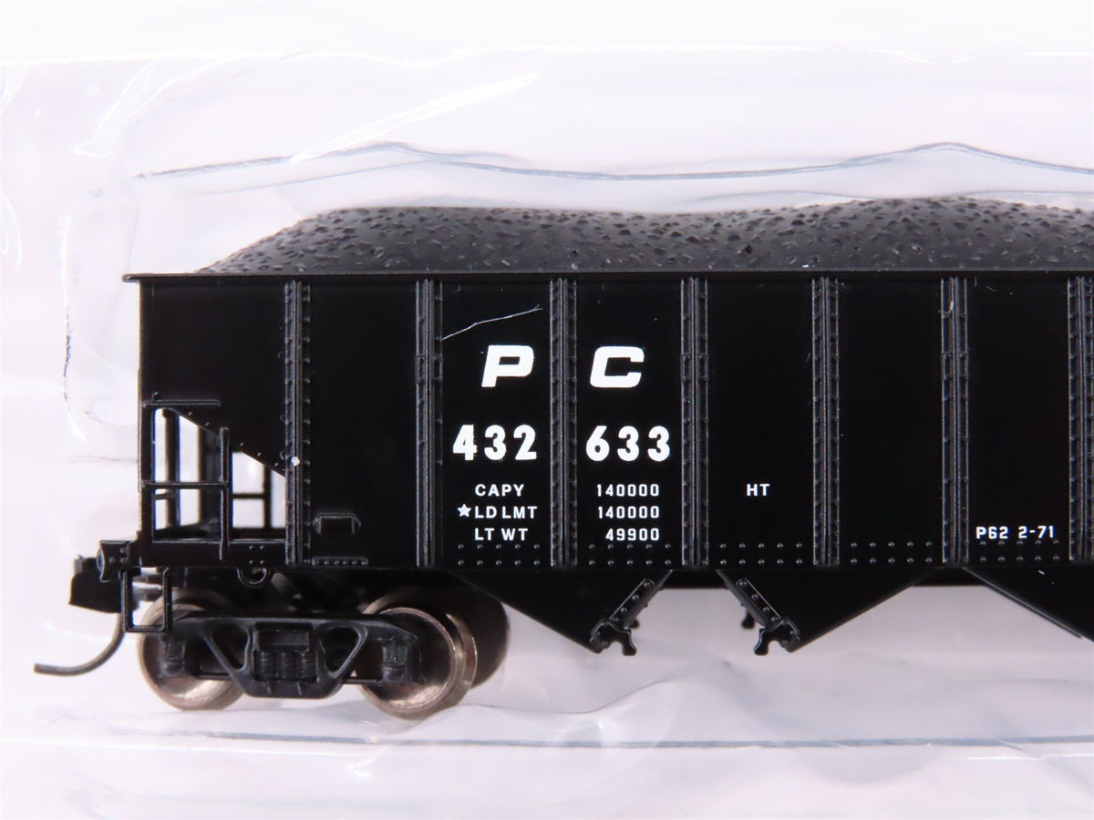 N Scale Bowser 38103 PC Penn Central 4-Bay Hopper #432663 w/ Load