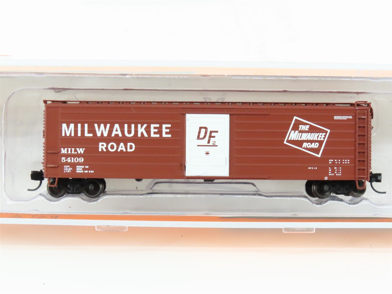 N Fox Valley FVM 90422 MILW Milwaukee Road "White DF" 50' Box Car #54109