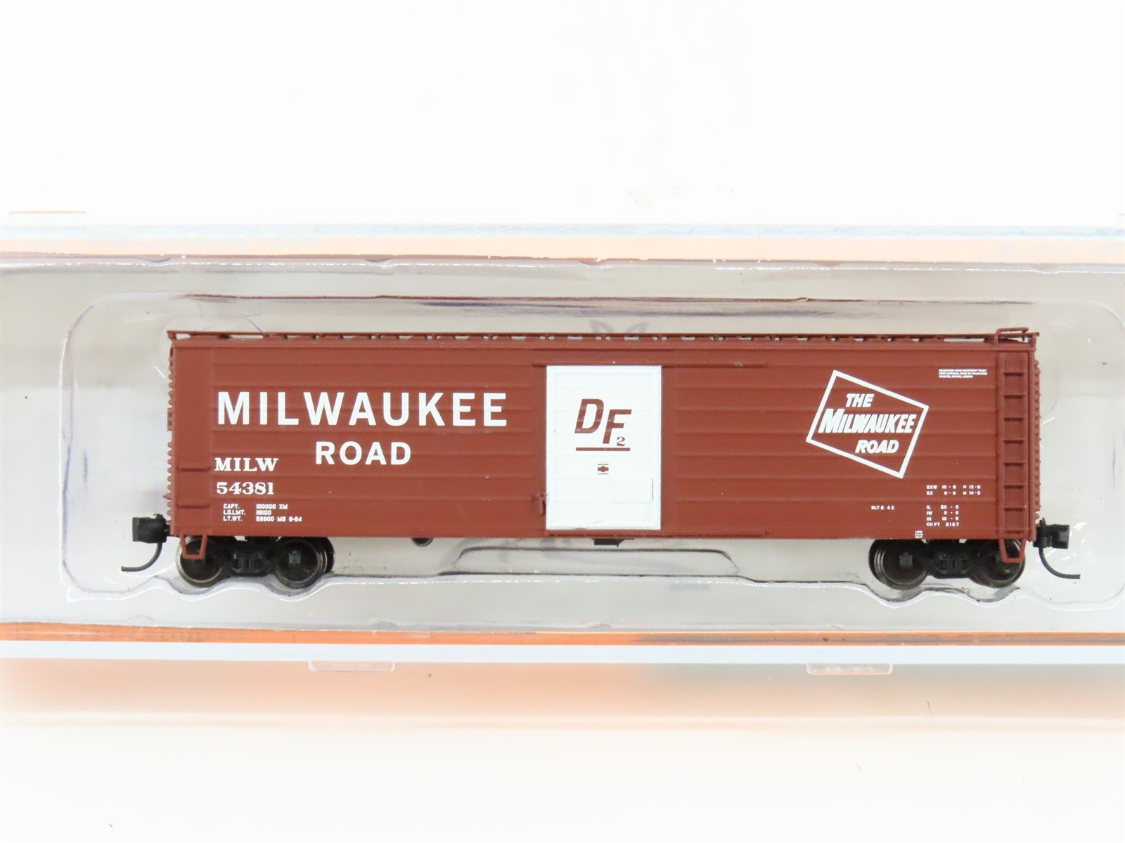 N Fox Valley FVM 90424 MILW Milwaukee Road "White DF" 50' Box Car #54381