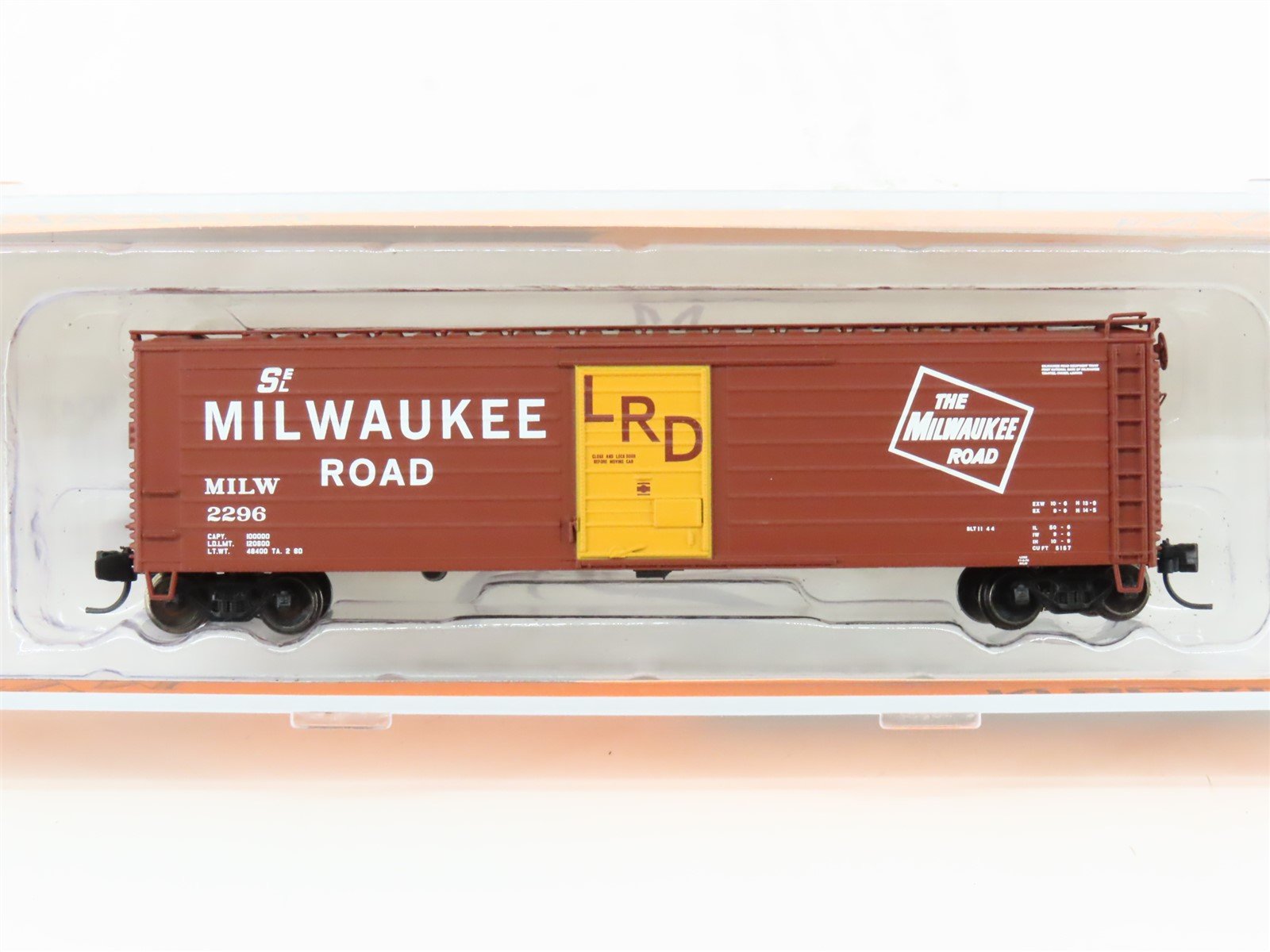 N Fox Valley FVM 90420 MILW Milwaukee Road "LRD" 50' Rib-Side Box Car #2296