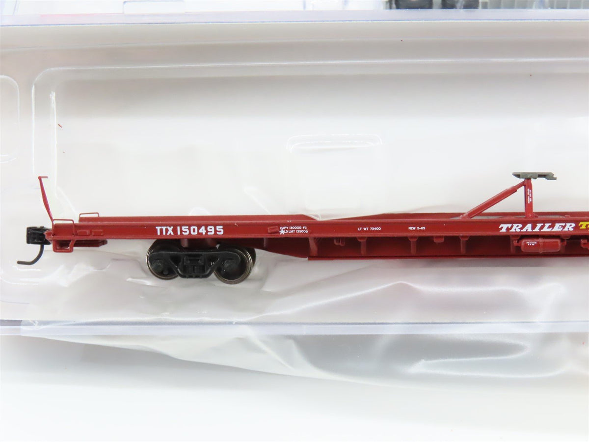 N Athearn ATH14690 TTX 89&#39;8&quot; Flat Car #150495 w/ 40&#39; EL Erie Lackawanna Trailer