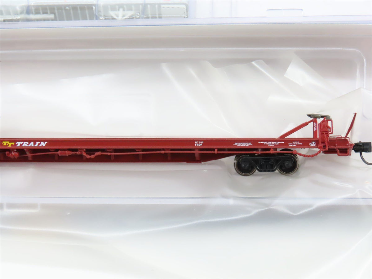 N Athearn ATH14690 TTX 89&#39;8&quot; Flat Car #150495 w/ 40&#39; EL Erie Lackawanna Trailer