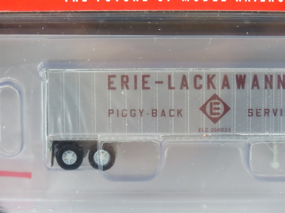 N Athearn ATH14691 TTX 89&#39;8&quot; Flat Car #154295 w/ 40&#39; EL Erie Lackawanna Trailer