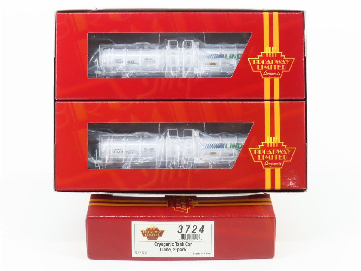 N Scale Broadway Limited BLI 3724 UTLX Linde Cryogenic Tank Cars 2-Pack