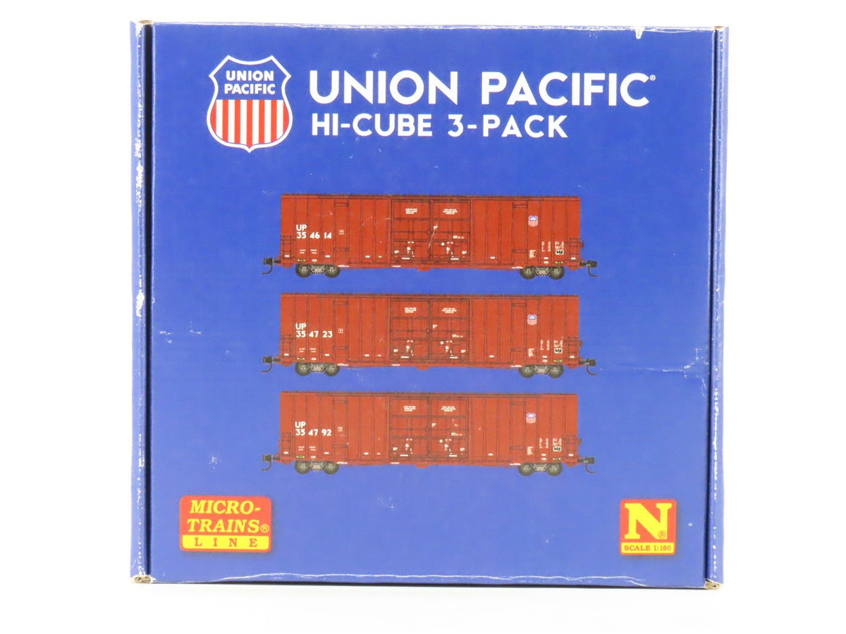 N Scale Micro-Trains MTL 99302150 UP Union Pacific 60&#39; Hi-Cube Box Cars 3-Pack