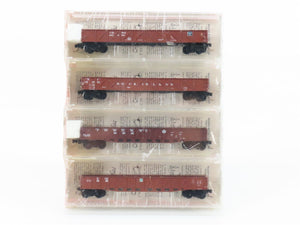 N Kadee Micro-Trains MTL 60022 CB&Q, RI, PRR, & GTW 50' Gondolas 4-Pack - Sealed