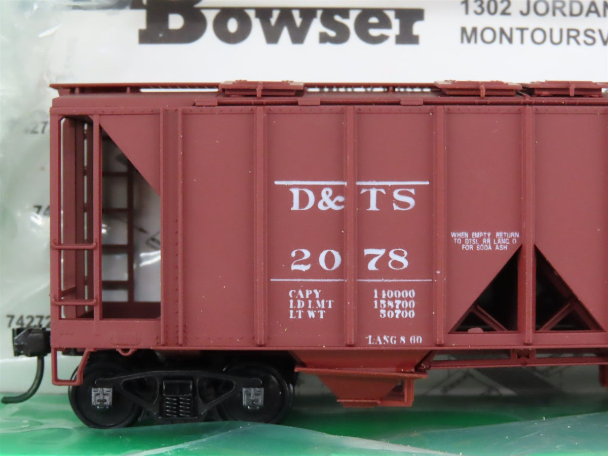 LOT of 11 HO Scale Bowser D&amp;TS &amp; DT&amp;I Railroad 2-Bay Covered Hoppers