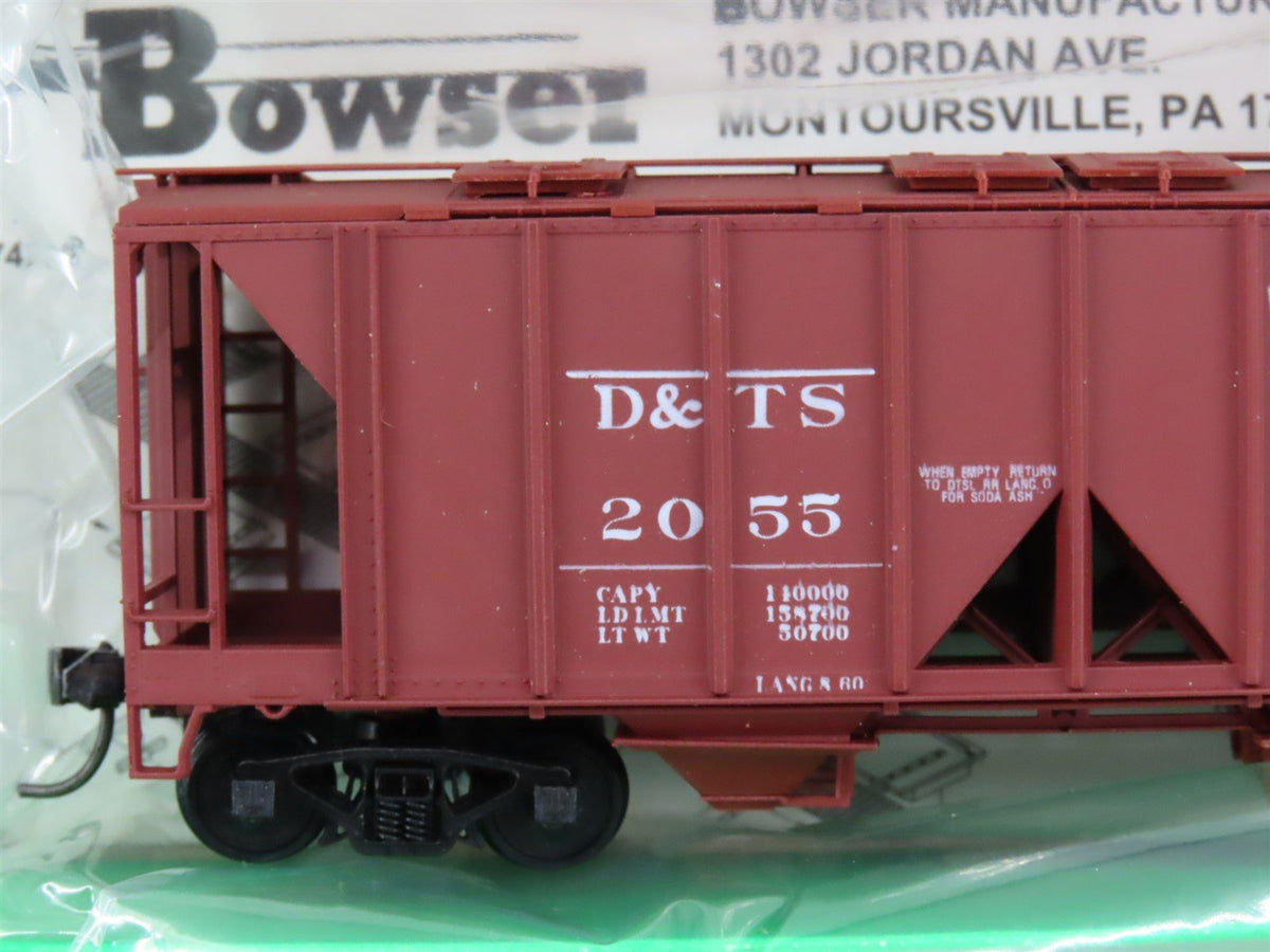 LOT of 11 HO Scale Bowser D&amp;TS &amp; DT&amp;I Railroad 2-Bay Covered Hoppers