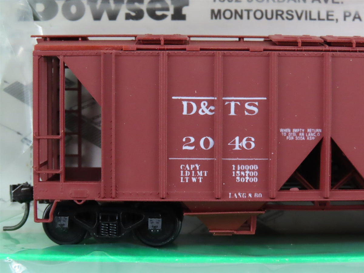 LOT of 11 HO Scale Bowser D&amp;TS &amp; DT&amp;I Railroad 2-Bay Covered Hoppers