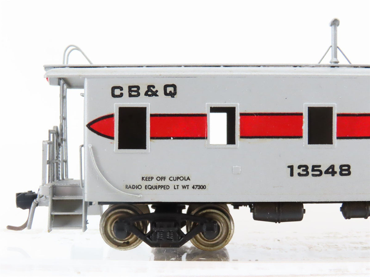 HO Nickel Plate BRASS CB&amp;Q Burlington Route Offset Cupola Caboose #13548 -Custom