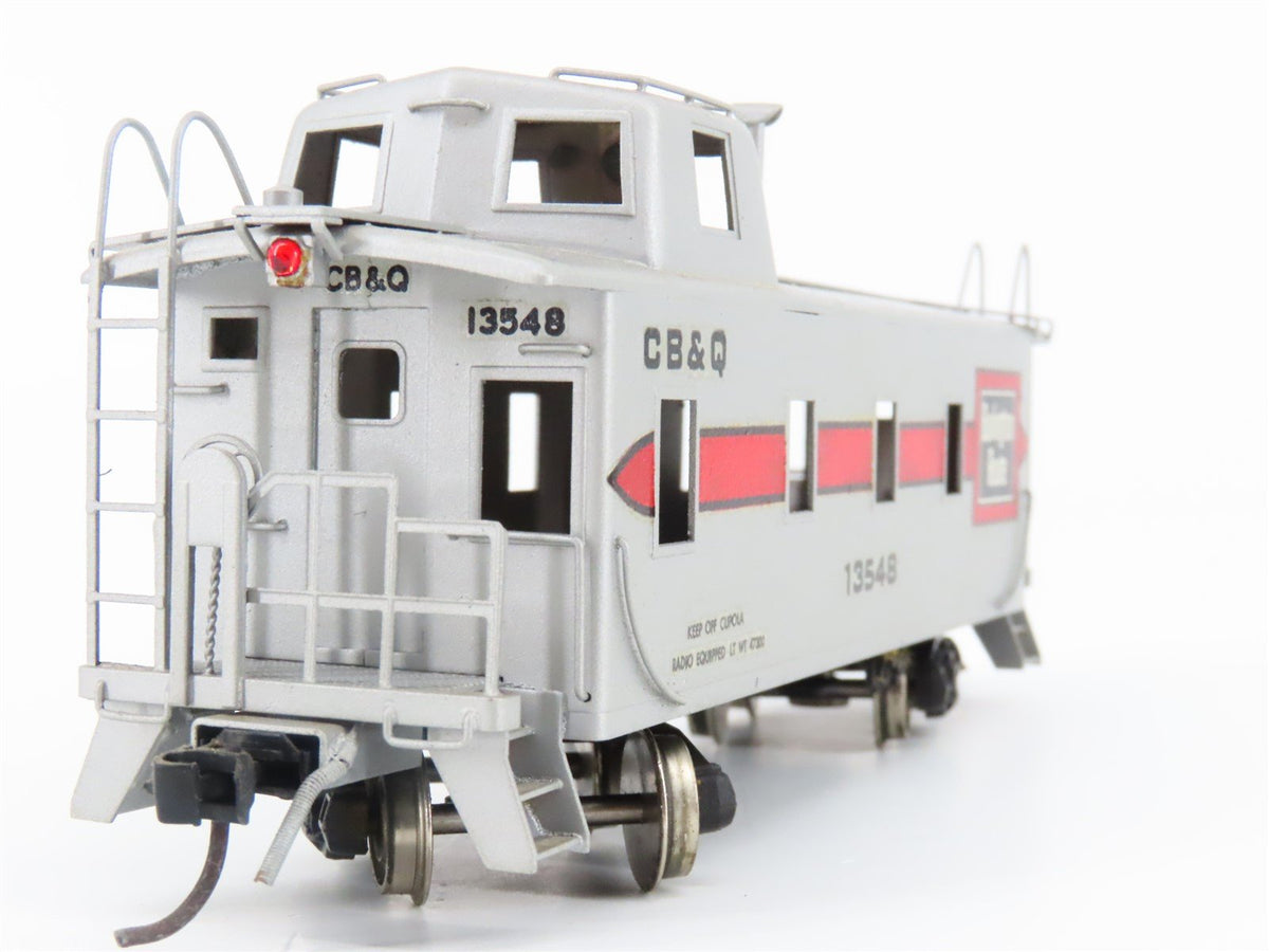 HO Nickel Plate BRASS CB&amp;Q Burlington Route Offset Cupola Caboose #13548 -Custom