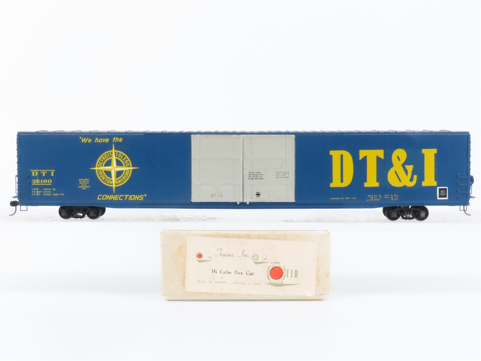 HO Scale Trains Inc TID BRASS DT&I 86' Hi-Cube Box Car #26180 - Custom