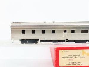 HO Scale Soho BRASS/Plated 1804 Undecorated PRR Kitchen-Bar-Lounge Passenger