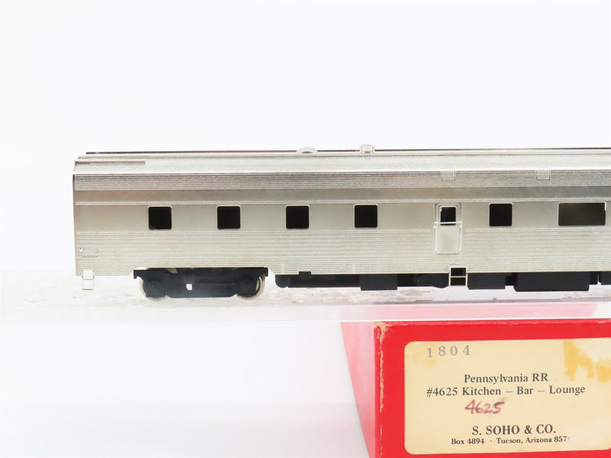 HO Scale Soho BRASS/Plated 1804 Undecorated PRR Kitchen-Bar-Lounge Passenger