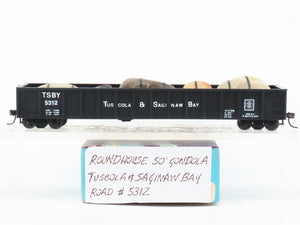 HO Scale Roundhouse TSBY Tuscola & Saginaw Bay 50' Gondola #5312 Custom w/ Load