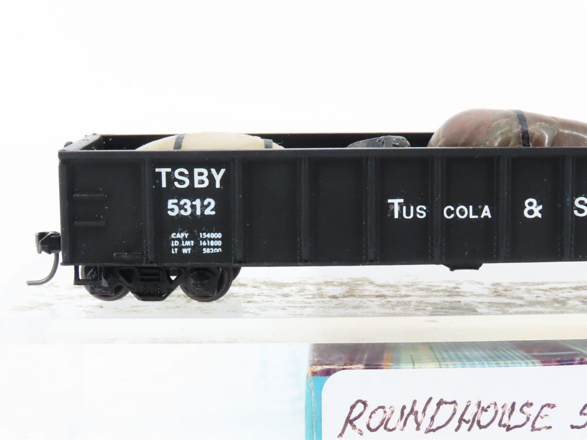 HO Scale Roundhouse TSBY Tuscola &amp; Saginaw Bay 50&#39; Gondola #5312 Custom w/ Load