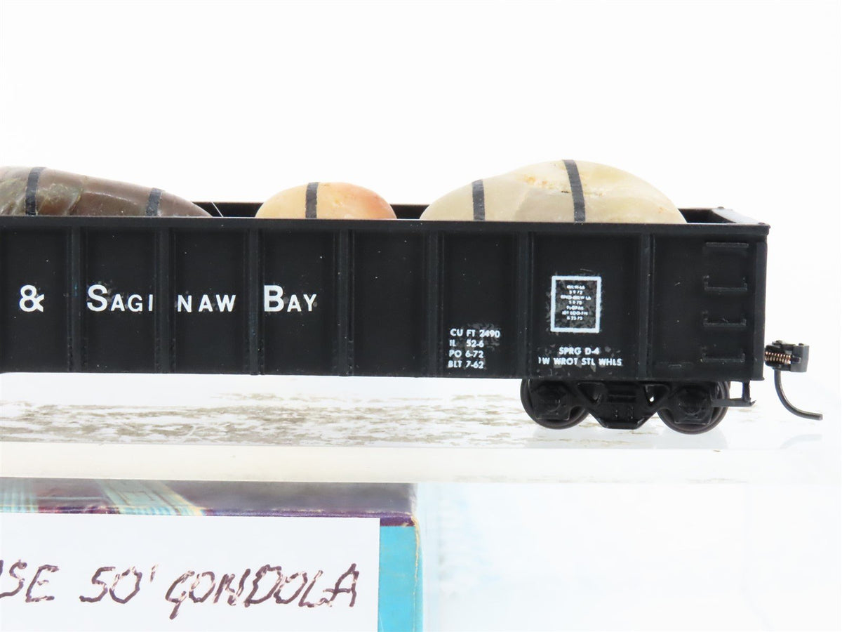 HO Scale Roundhouse TSBY Tuscola &amp; Saginaw Bay 50&#39; Gondola #5312 Custom w/ Load