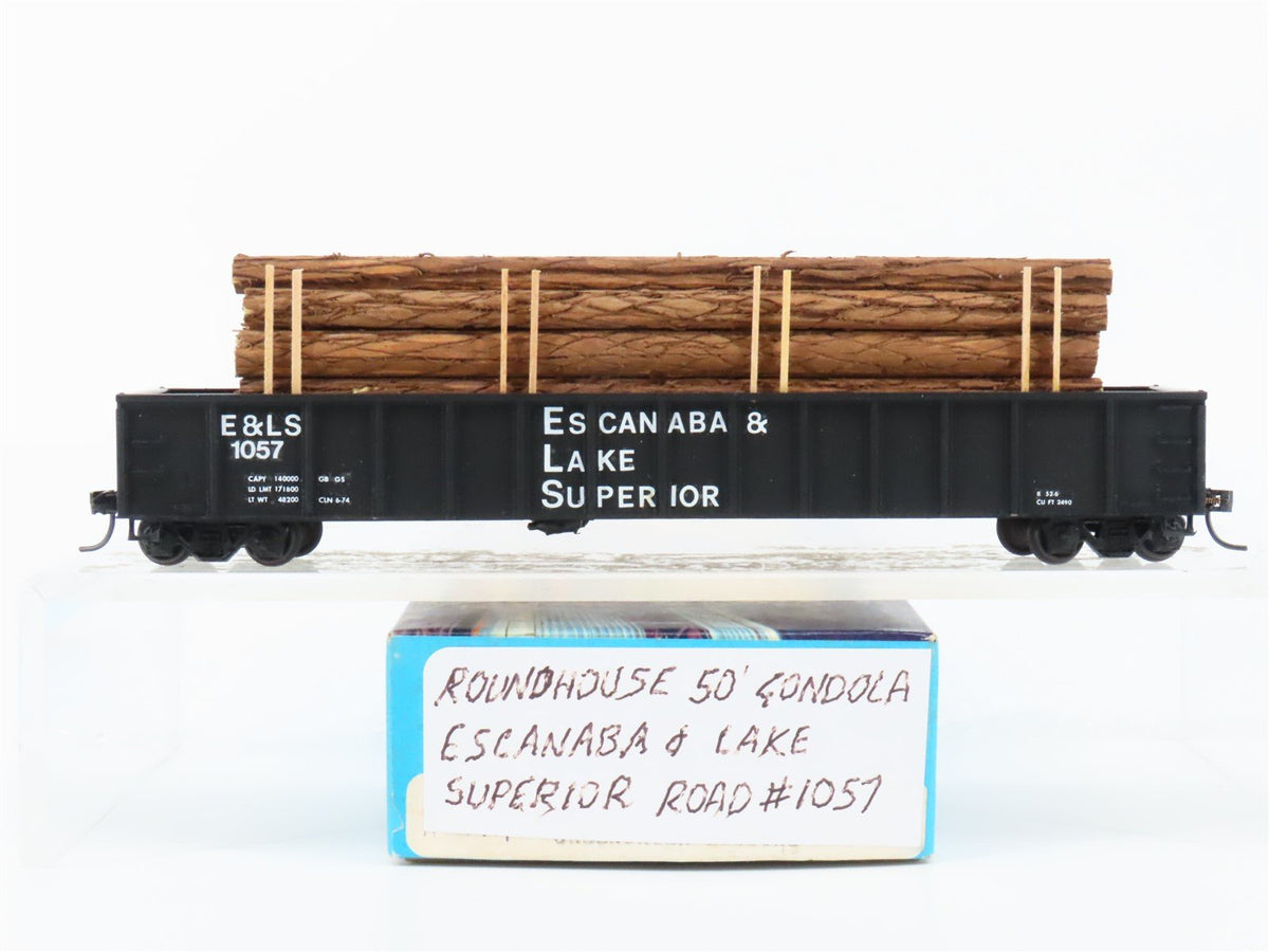 HO Roundhouse E&amp;LS Escanaba &amp; Lake Superior 50&#39; Gondola #1057 Custom w/ Load