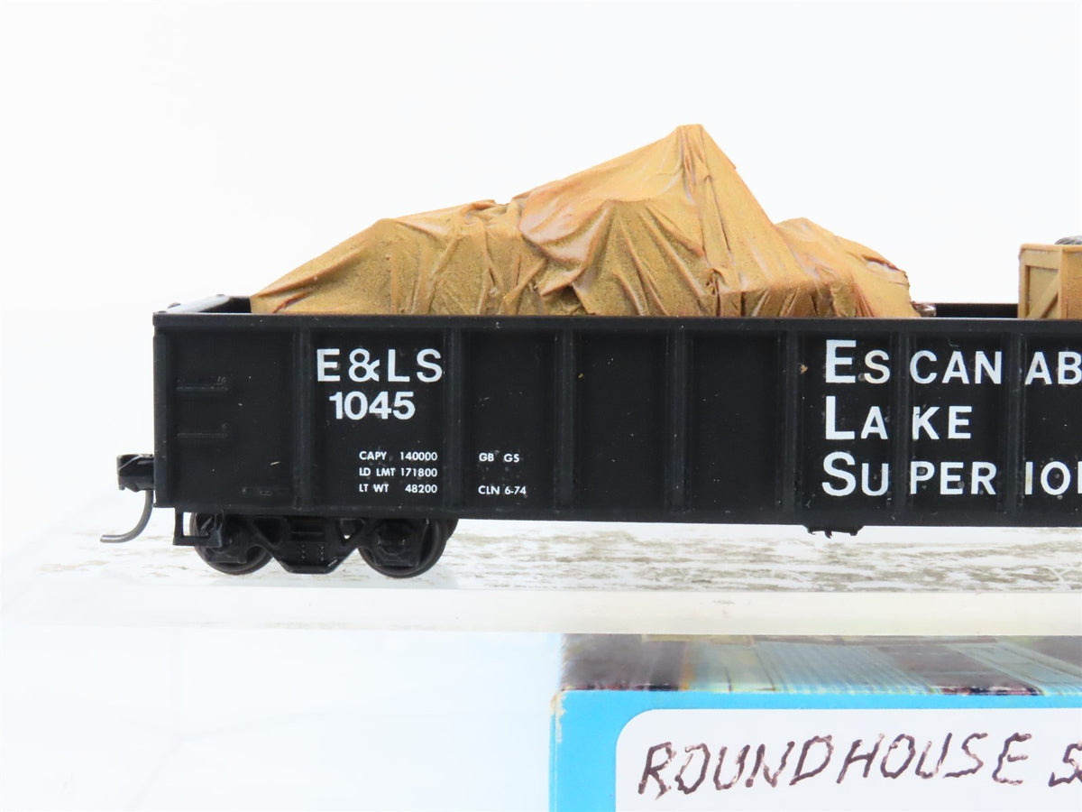 HO Roundhouse E&amp;LS Escanaba &amp; Lake Superior 50&#39; Gondola #1045 Custom w/ Load