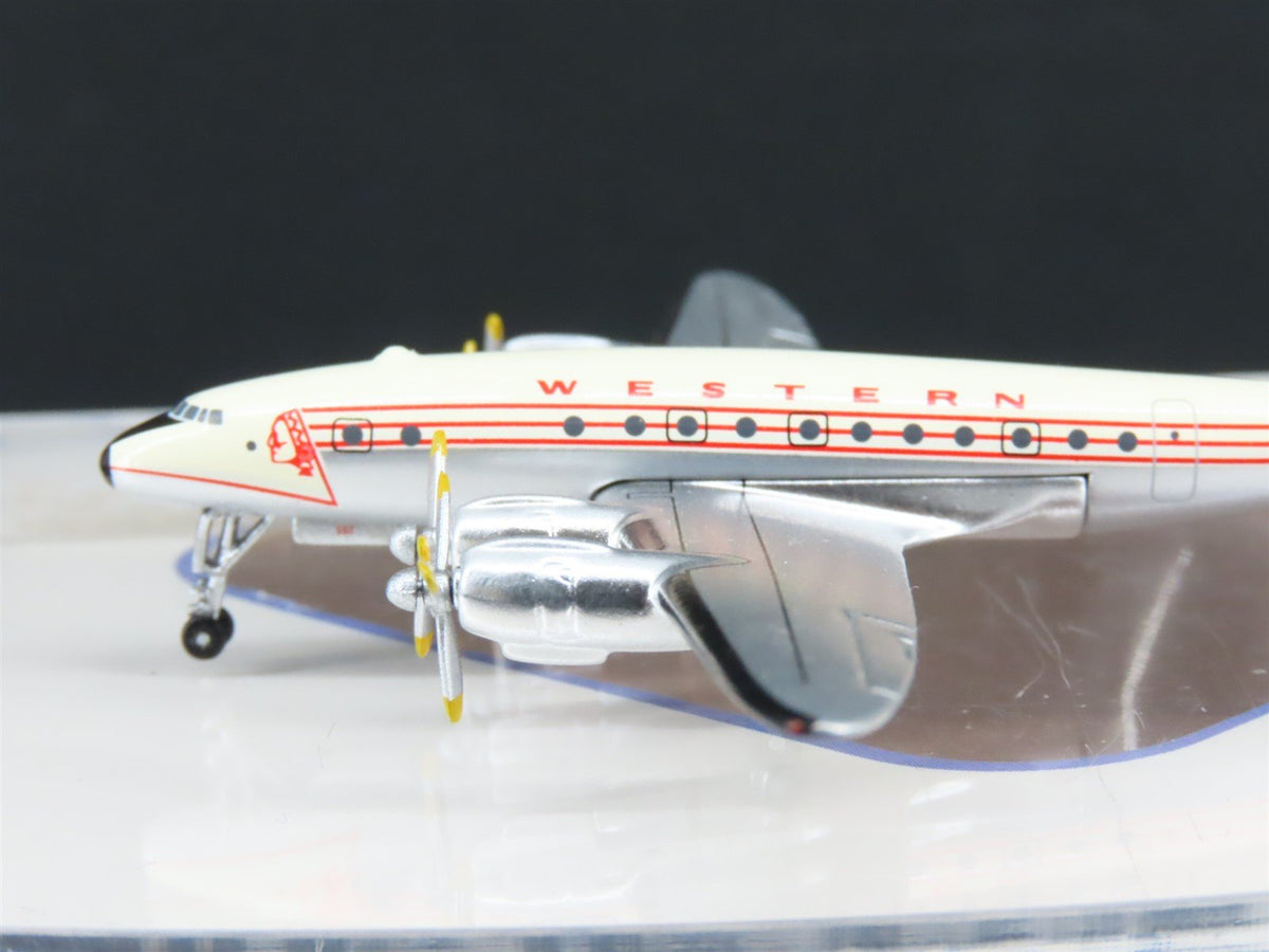 1:400 Scale Aero Classics Die-Cast Western Lockheed L-749 Aircraft N1552V
