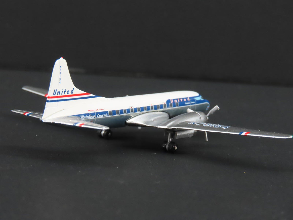 1:400 Scale Aero Classics Die-Cast United Convair CV-440 Aircraft N73154