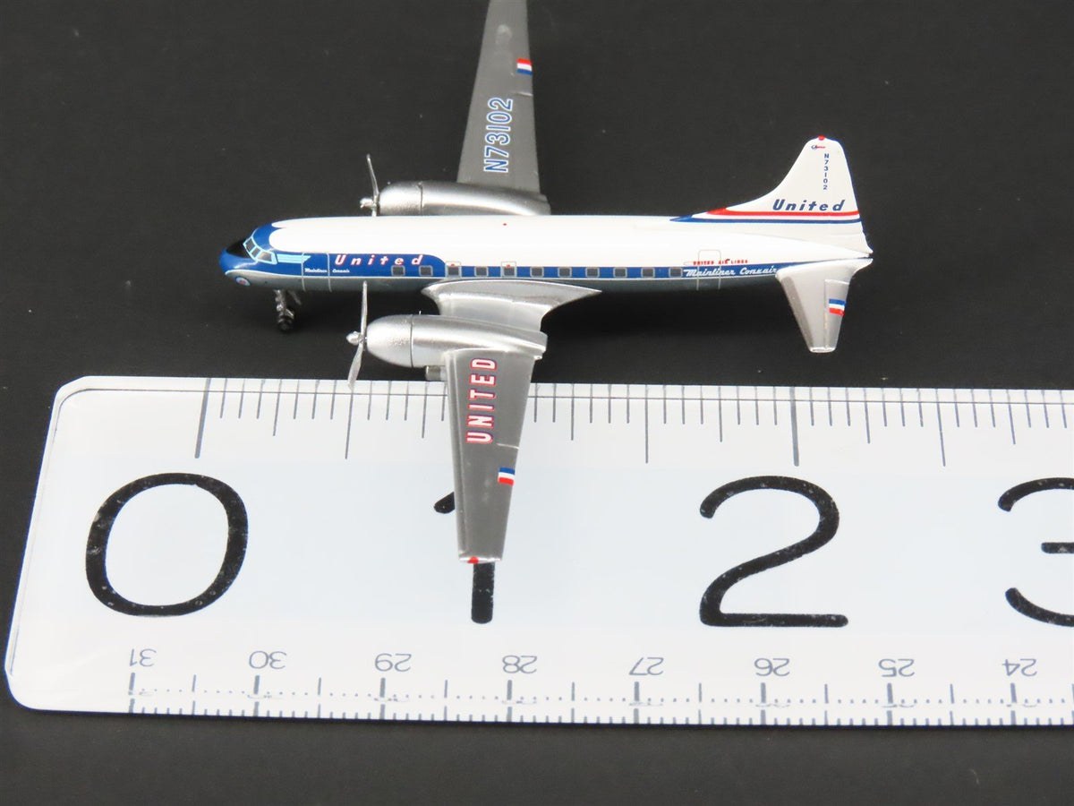 1:400 Scale Aero Classics Die-Cast United Convair CV-440 Aircraft N73102