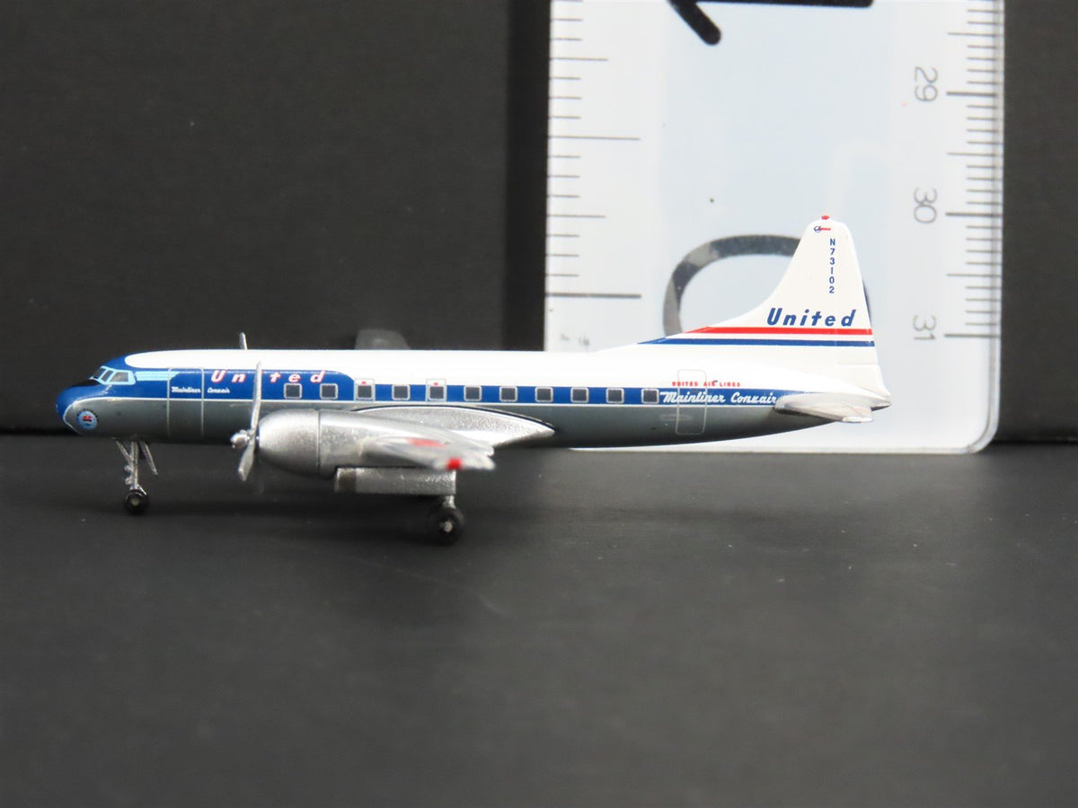 1:400 Scale Aero Classics Die-Cast United Convair CV-440 Aircraft N73102