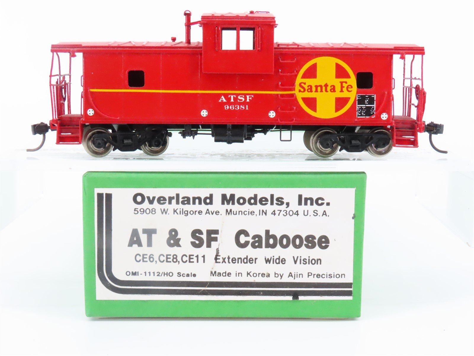 HO Overland/Ajin BRASS OMI-1112 ATSF Santa Fe Extended Vision Caboose #96381