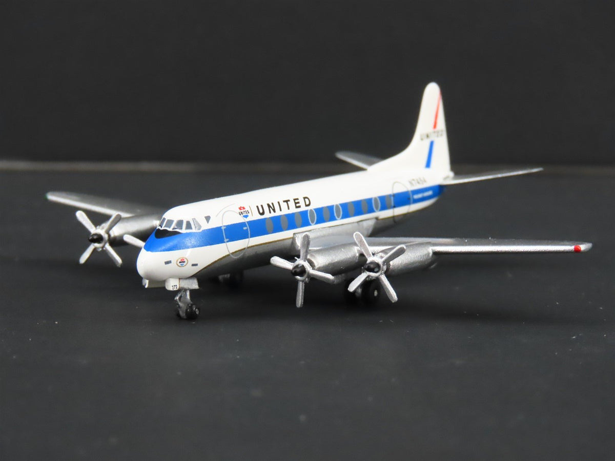 1:400 Scale Aero Classics Die-Cast United Vickers Viscount V745D Aircraft N7454