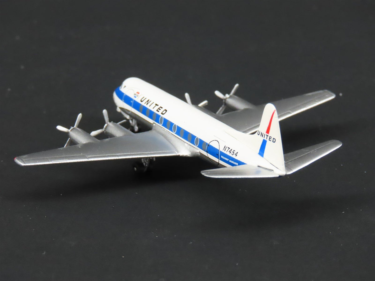 1:400 Scale Aero Classics Die-Cast United Vickers Viscount V745D Aircraft N7454