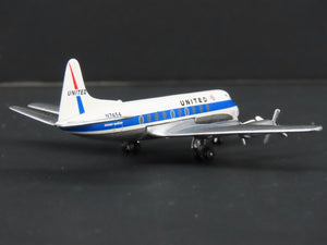 1:400 Scale Aero Classics Die-Cast United Vickers Viscount V745D Aircraft N7454