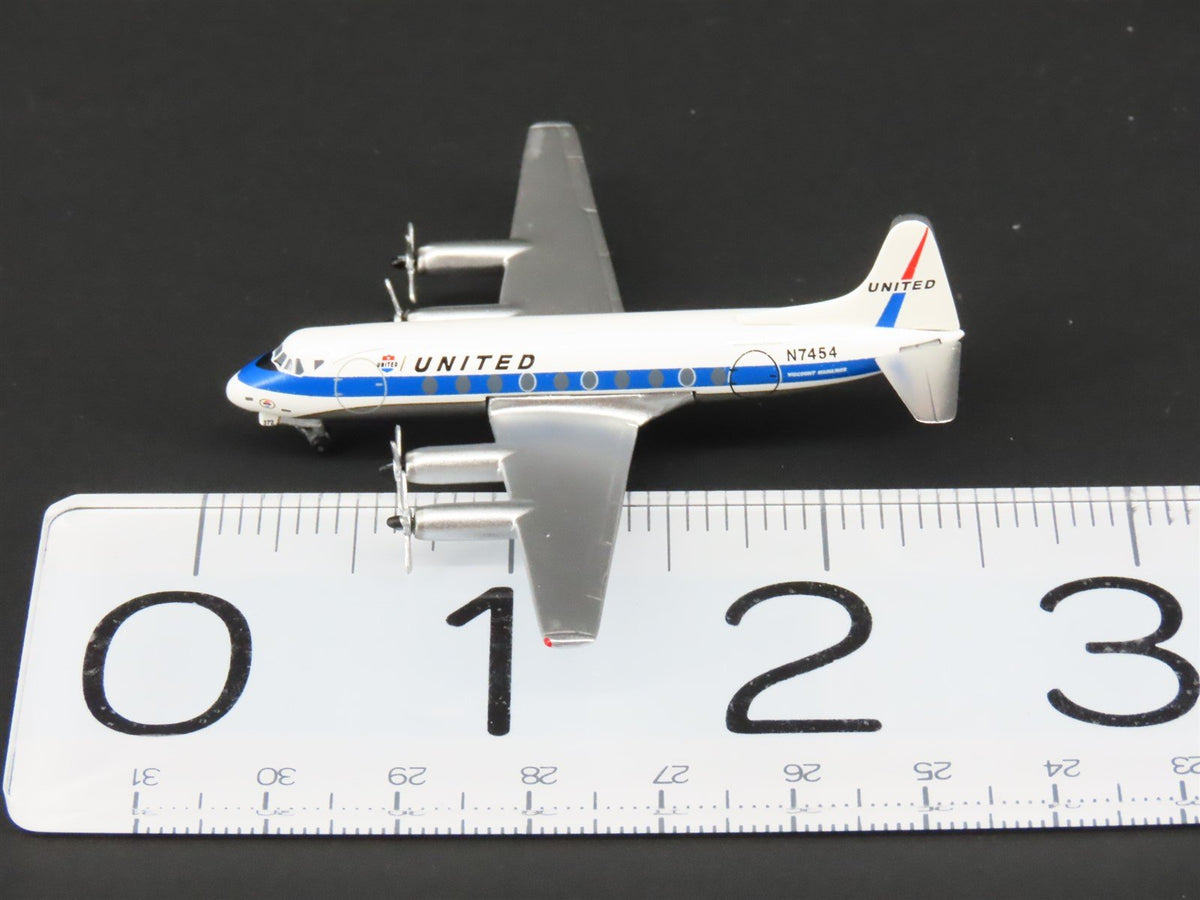 1:400 Scale Aero Classics Die-Cast United Vickers Viscount V745D Aircraft N7454