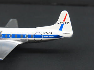 1:400 Scale Aero Classics Die-Cast United Vickers Viscount V745D Aircraft N7454