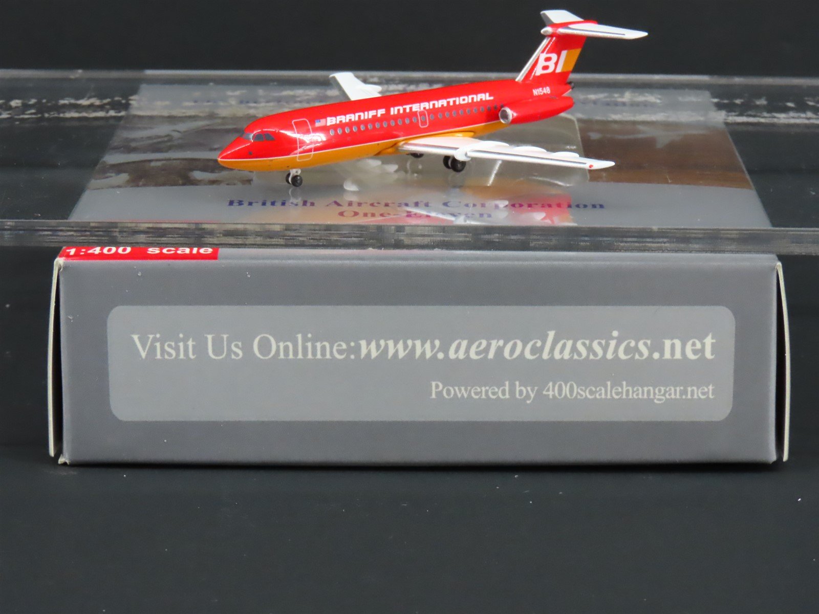 1:400 Aero Classics Die-Cast Braniff British Aircraft Corp BAC-111-200 Aircraft