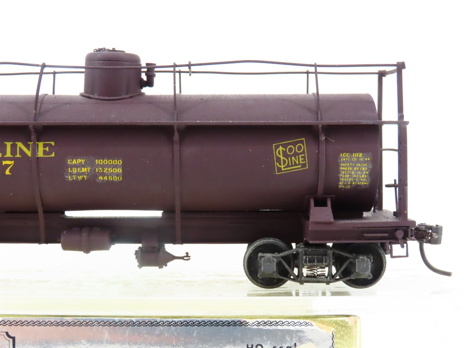 HO NorthWest Short Line NWSL BRASS SOO Line Single Dome Logging Tank Car -Custom