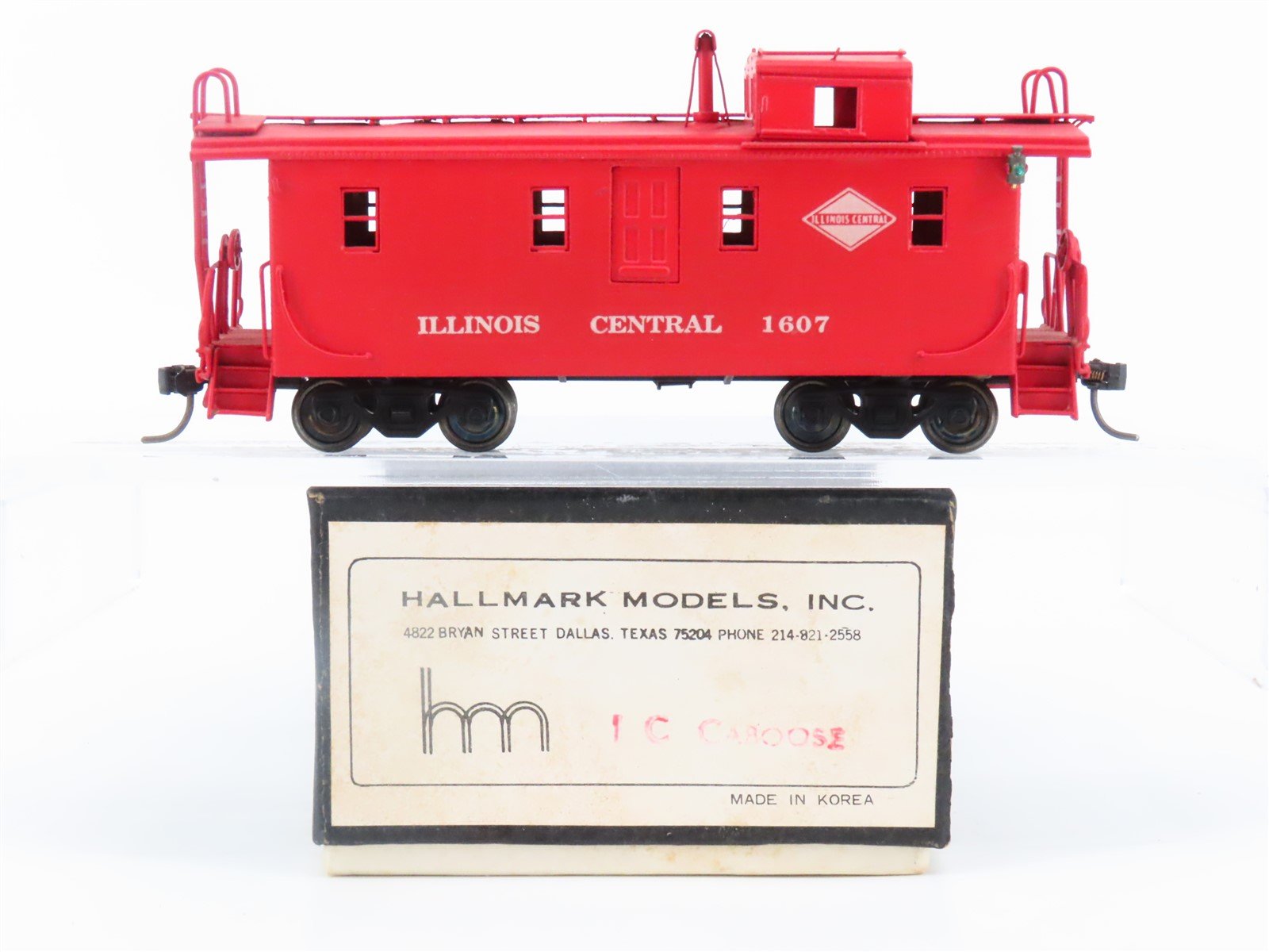 HO Hallmark Models BRASS IC Illinois Central Offset Cupola Caboose #1607 -Custom