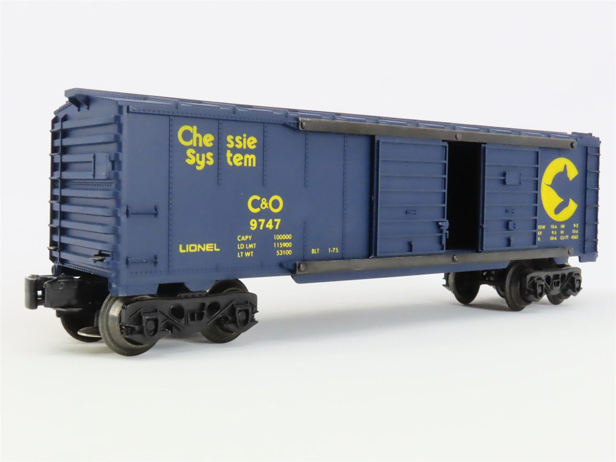 O Gauge 3-Rail Lionel 6-9747 C&amp;O Chessie System Single Door Boxcar #9747