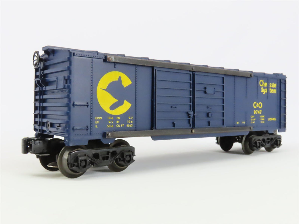 O Gauge 3-Rail Lionel 6-9747 C&amp;O Chessie System Single Door Boxcar #9747