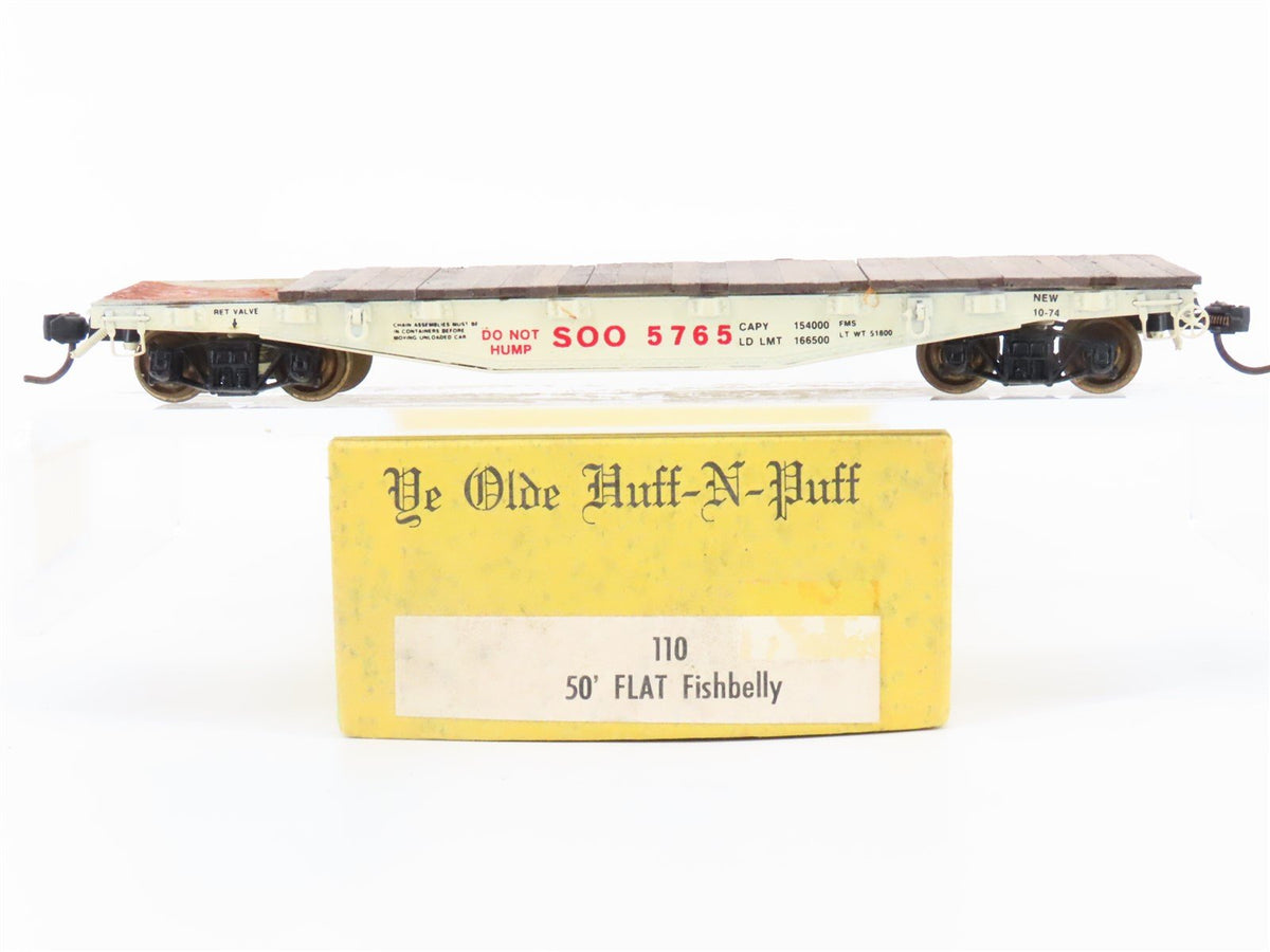 HO Scale Unbranded BRASS SOO Line Railroad 41&#39; Flat Car #5765 - Custom